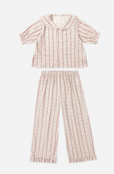 Ruffle Pajamas | Candy Cane Stripe