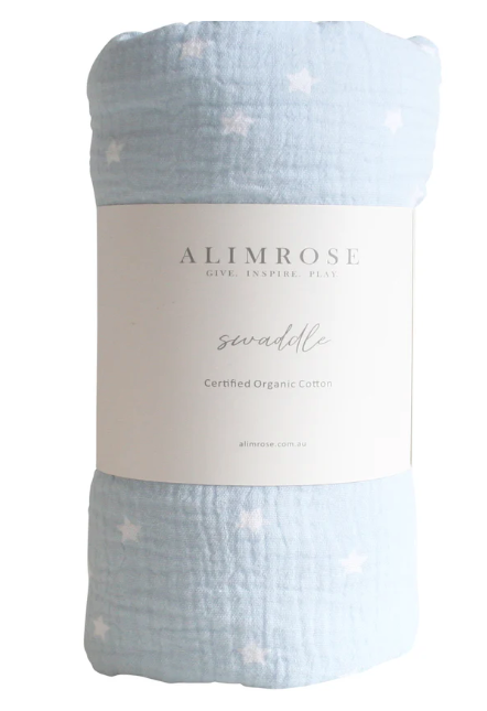 Muslin Swaddle | Blue Starry Night