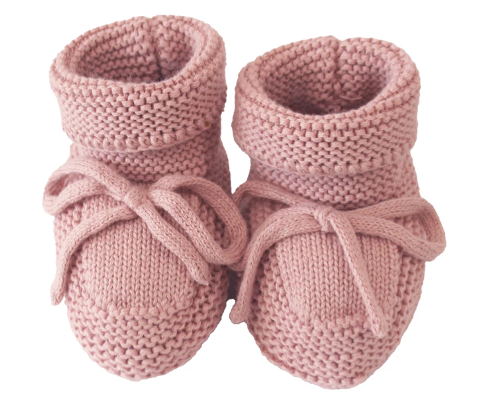 Knit Baby Booties | Pink