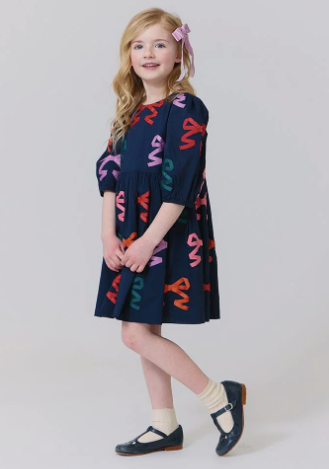 Brooke Dress | Multi Bow Applique