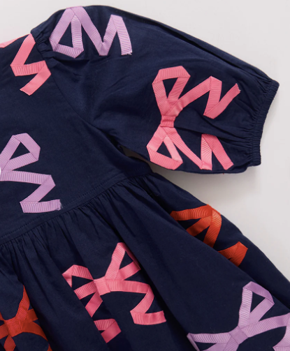 Brooke Dress | Multi Bow Applique
