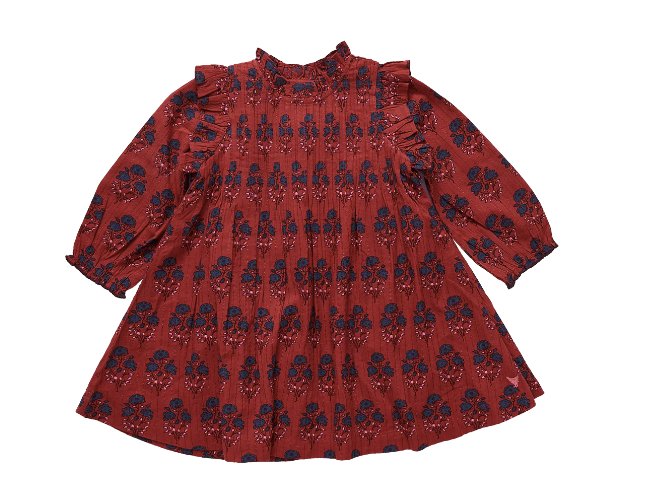 Jaipur Dress | Red Autumn Strawflower