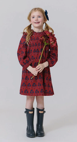 Jaipur Dress | Red Autumn Strawflower