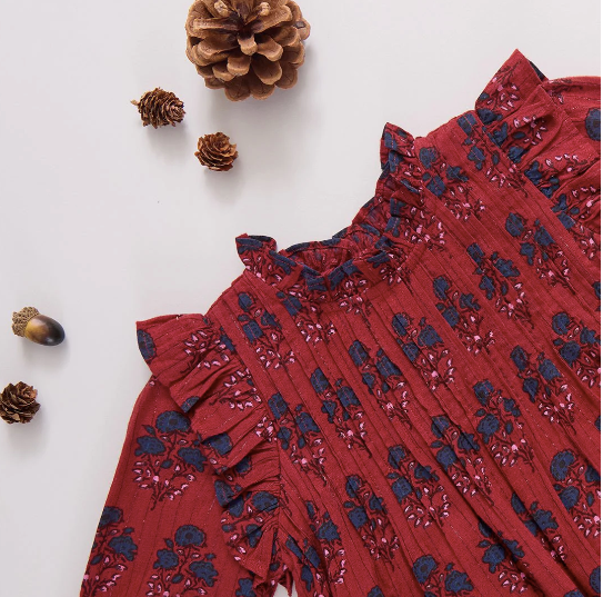 Jaipur Dress Set | Red Autumn Strawflower