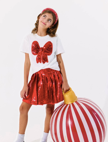 Shimmer Skirt | Red - The Yellow Canary