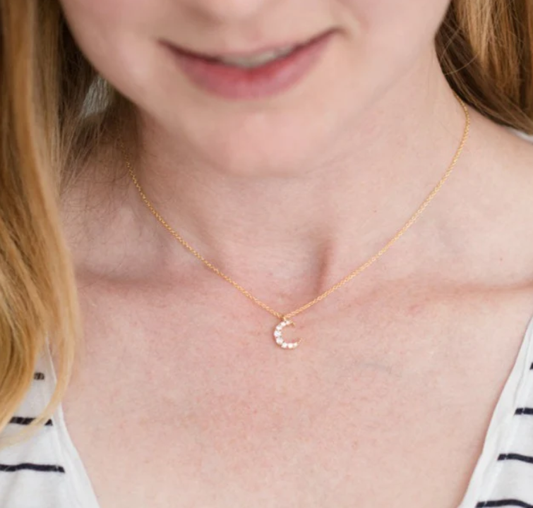Mama & Me Moon and Star Necklace Set