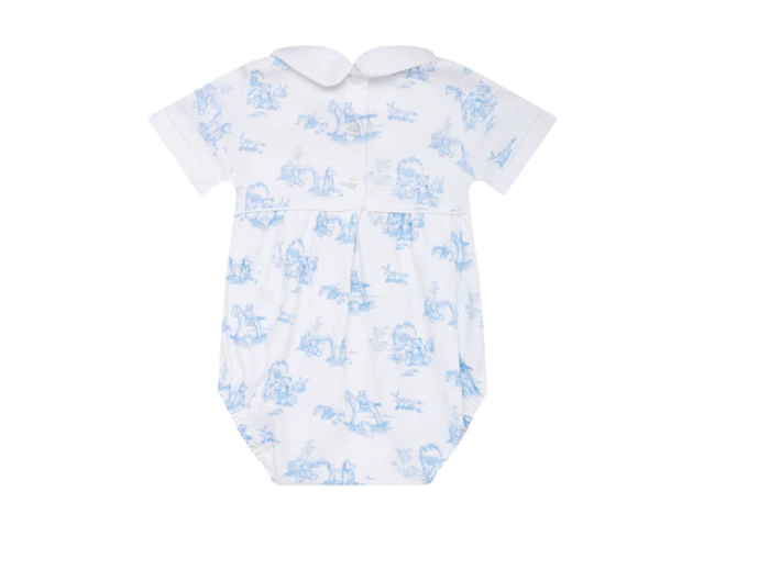 Blue Toile Baby Bubble