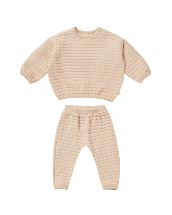 Quilted Sweater + Pant Set | Shell