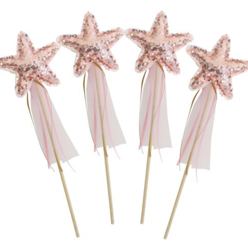 SEQUIN STAR WAND | ROSE GOLD