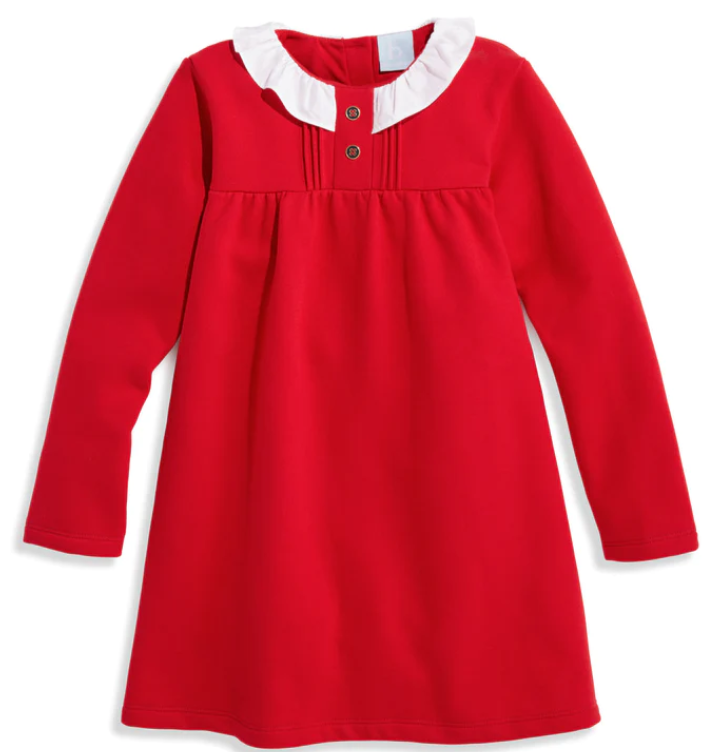 Red French Terry Dress