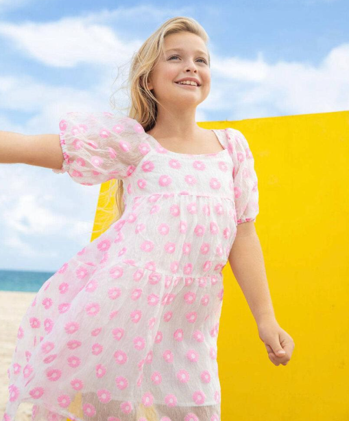 Pink Daisy Poof Dress