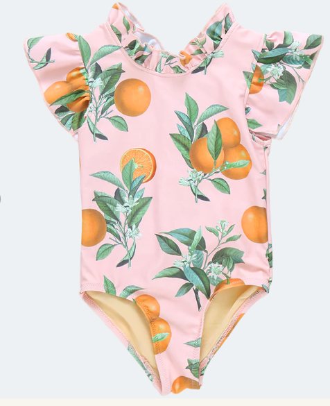 Girls Jennifer Suit | Pink Oranges