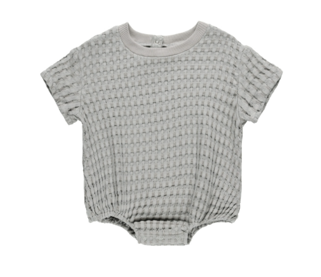 Relaxed Bubble Romper | Dusty Blue