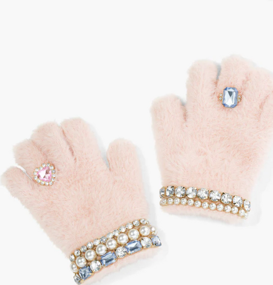 Jeweled Gloves | Cotton Candy - The Yellow Canary