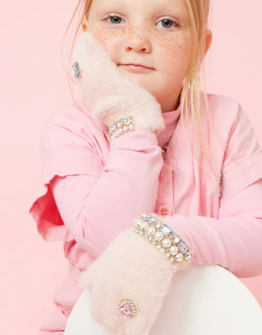 Jeweled Gloves | Cotton Candy - The Yellow Canary
