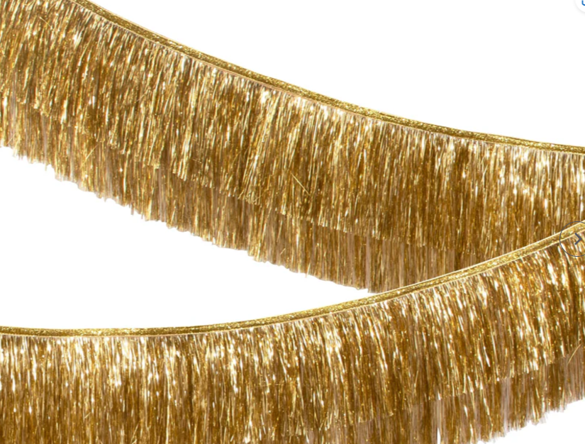 Gold Tinsel Fringe Garland