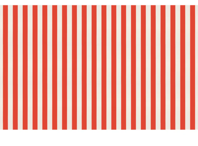 Red Stripe Paper Tablecloth