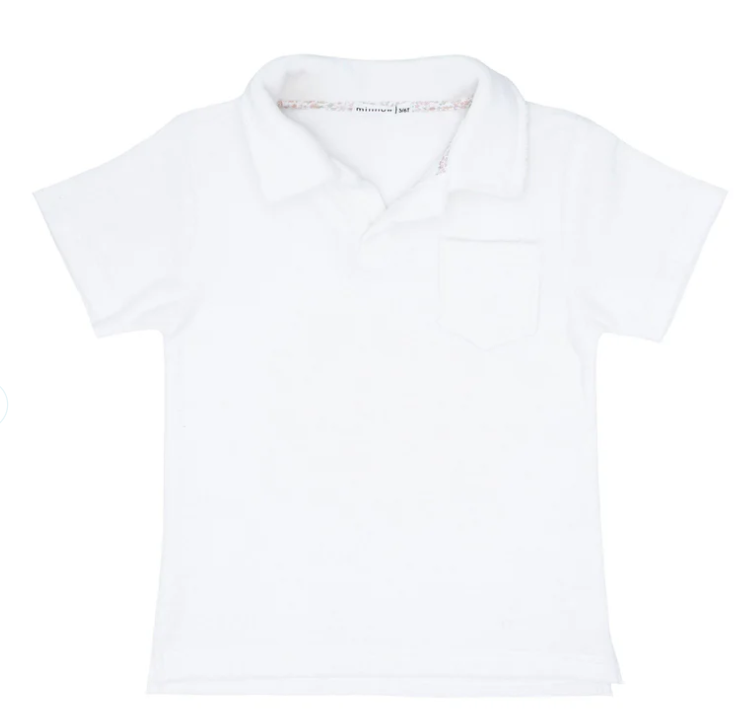 White French Terry Polo