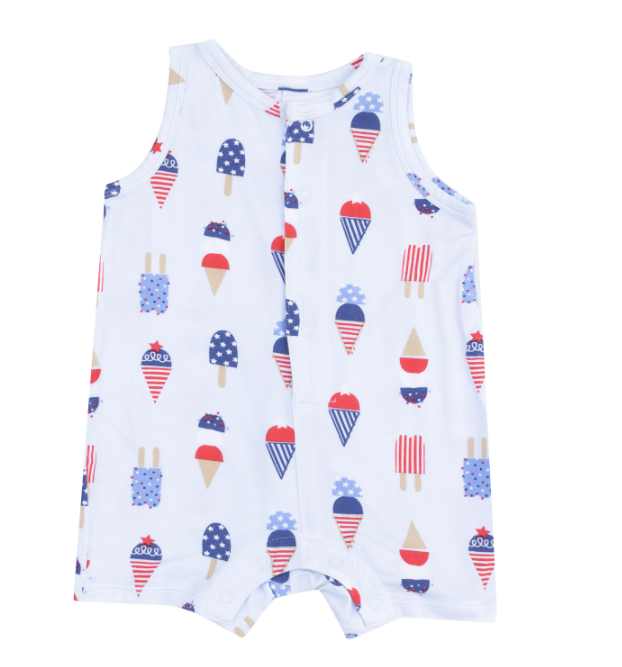 Shortie Romper | American Ice Cream Blue