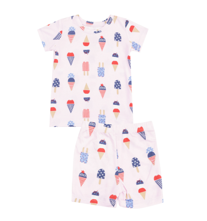 LOUNGEWEAR SHORT SET | American Ice Cream Pink