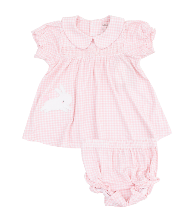 Bloomer Set | Mini Gingham Bunny Applique