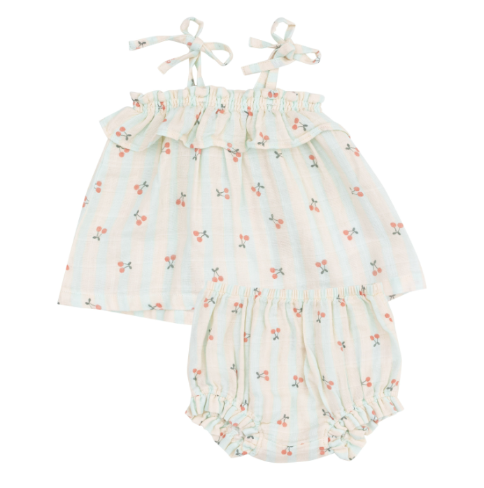 Bloomer Set | Cherry Stripe