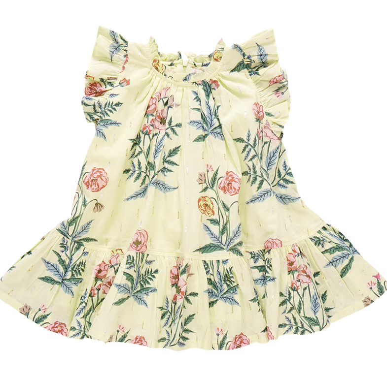 Harper Dress | Pale Yellow Poppy