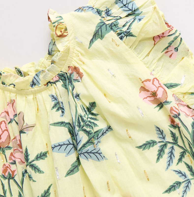 Harper Dress | Pale Yellow Poppy