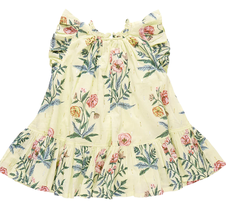 Harper Dress | Pale Yellow Poppy