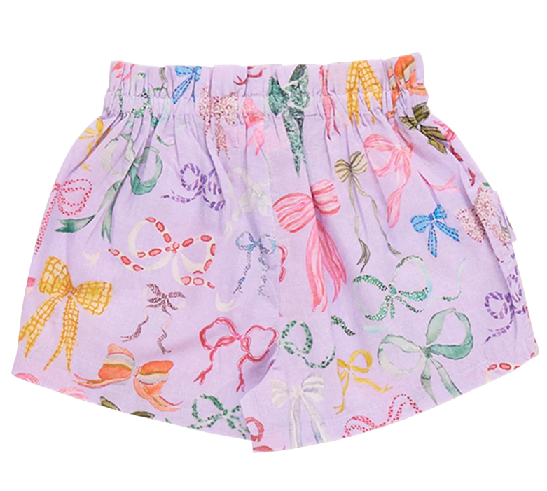 Ruffle Theodore Short | Lavender Bow