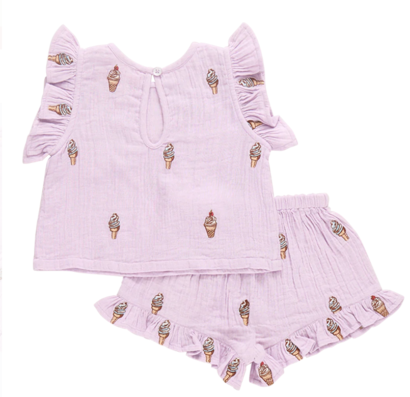 Girls Roey 2pc Set | Lavender Soft Serve