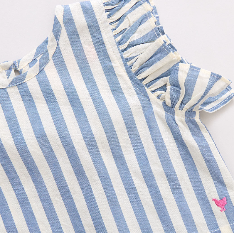 Girls Abigail 2pc Set | Blue Stripe