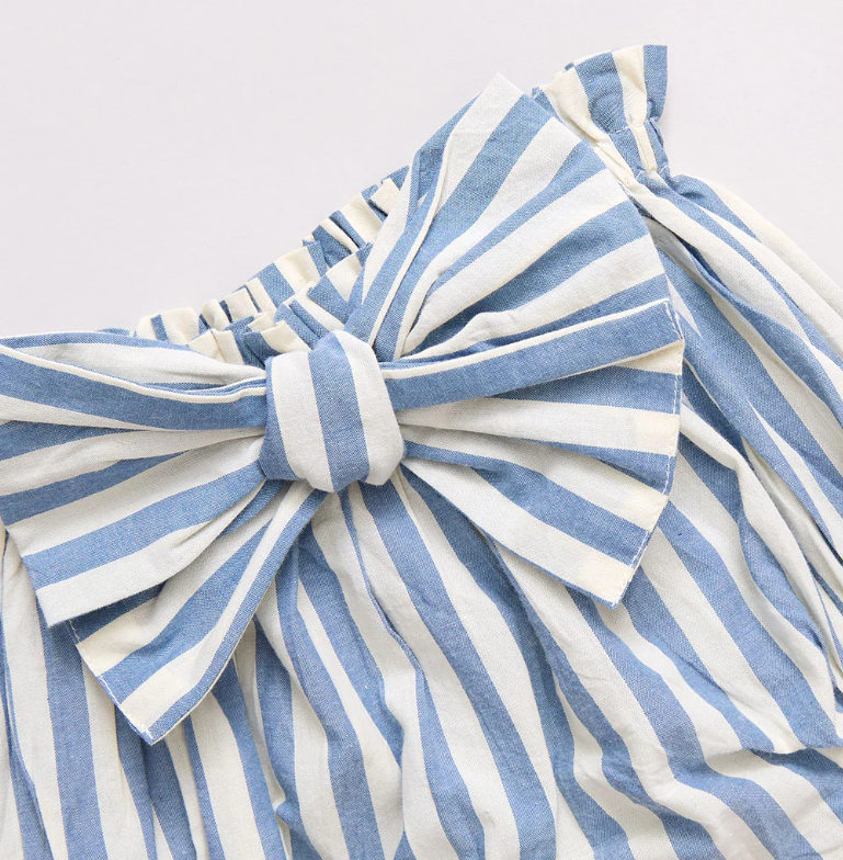 Girls Abigail 2pc Set | Blue Stripe