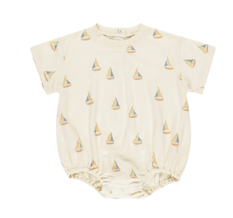 Relaxed Bubble Romper | Sailboats