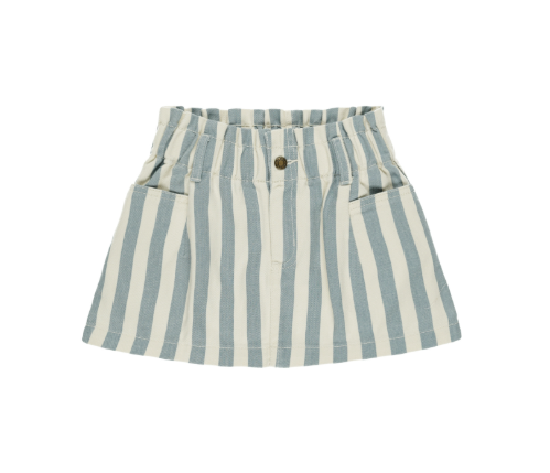 Denim Mini Skirt | Ocean Stripe