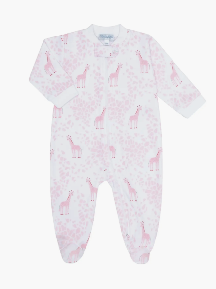 Pink Giraffe | Zipper Footie