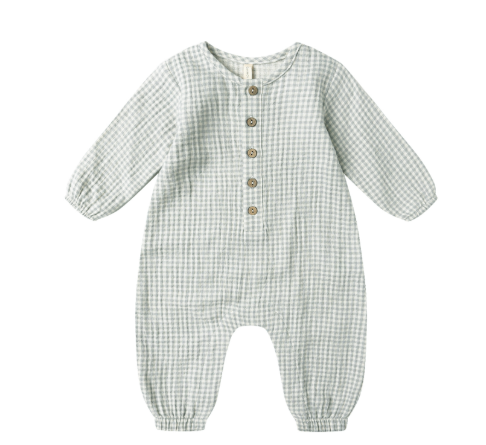 Woven Jumpsuit | Blue Gingham