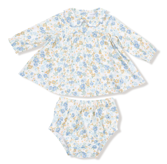 Rose Calico | Smocked Dress + Diaper Cover