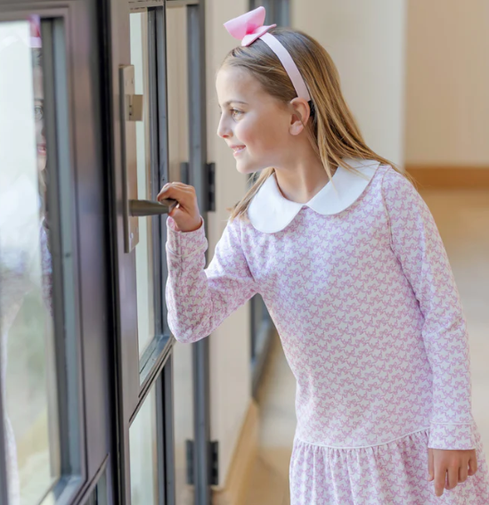 Lillian Dress | Pink Bows