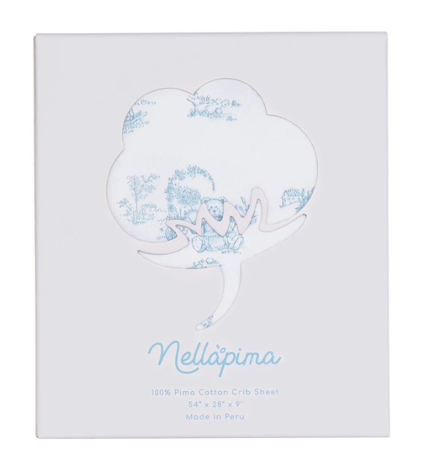 Crib Sheets | Blue Toile