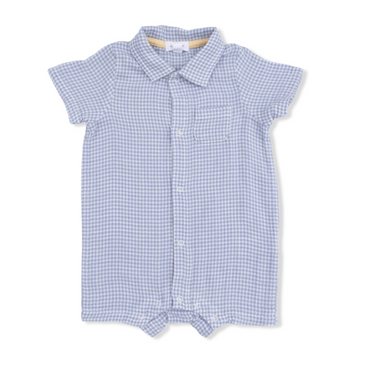 Polo Shortie | Micro Gingham - The Yellow Canary