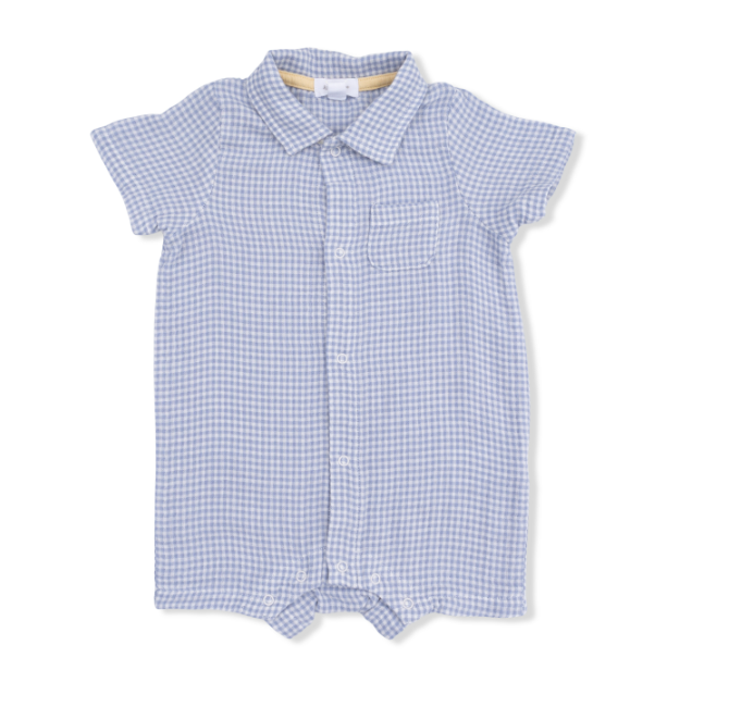 Polo Shortie | Micro Gingham - The Yellow Canary