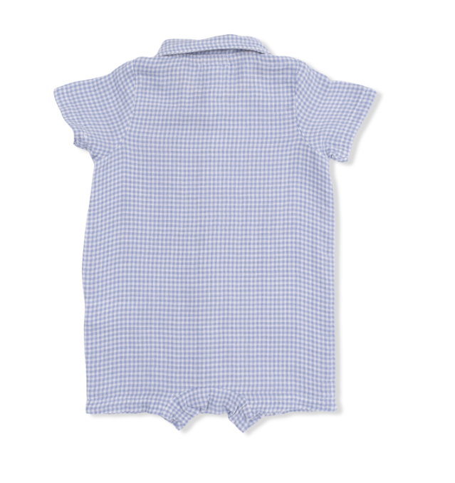 Polo Shortie | Micro Gingham - The Yellow Canary
