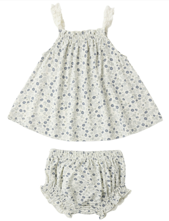 Swing Set | Blue Ditsy - The Yellow Canary