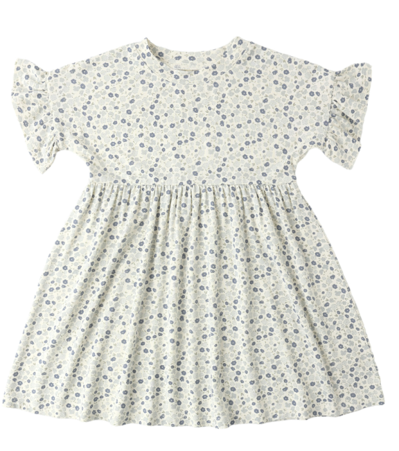 Babydoll Dress | Blue Ditsy - The Yellow Canary