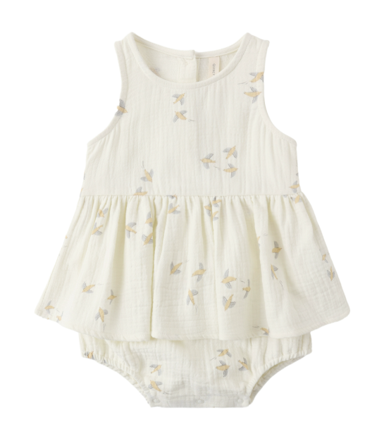 Skirted Tank Romper | Birds - The Yellow Canary