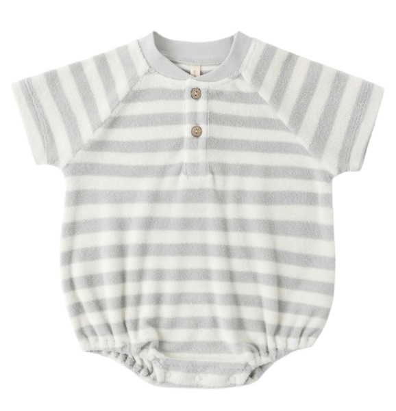 Terry Romper | Sky Stripe - The Yellow Canary