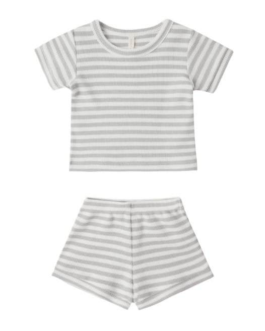 Waffle Set | Sage Stripe - The Yellow Canary