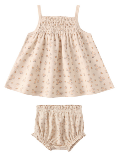 Smocked Tank Bloomer Set | Strawberries - The Yellow Canary