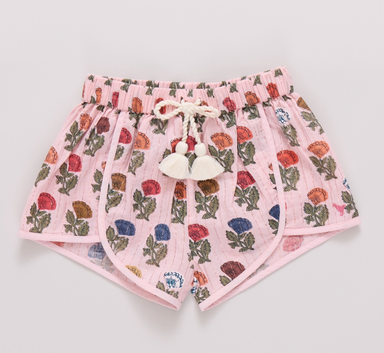 GIRLS MILLIE SHORT | MULTI FLOWER - The Yellow Canary